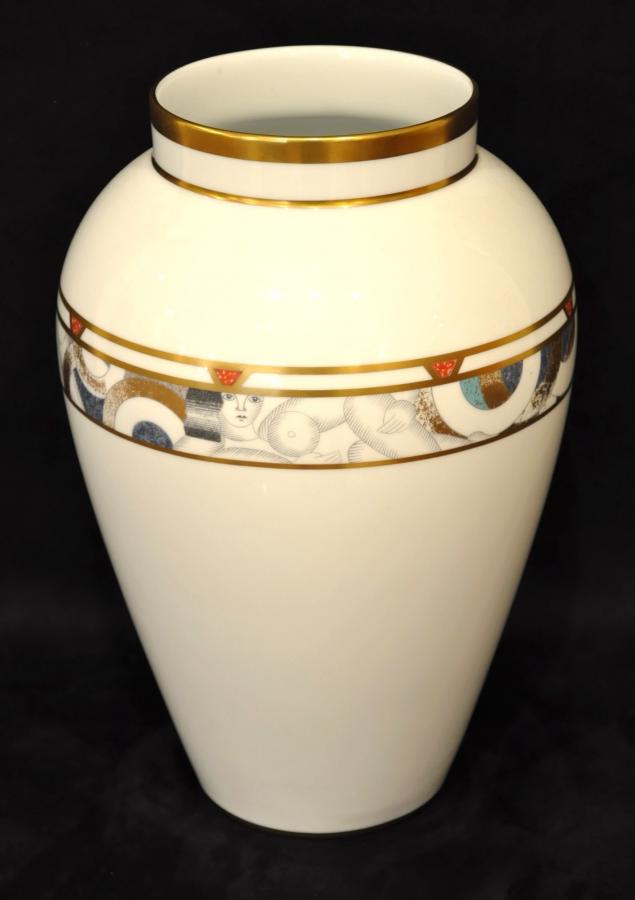 Bernardaud Porcelain Vase Powdered Gold Circa 1970