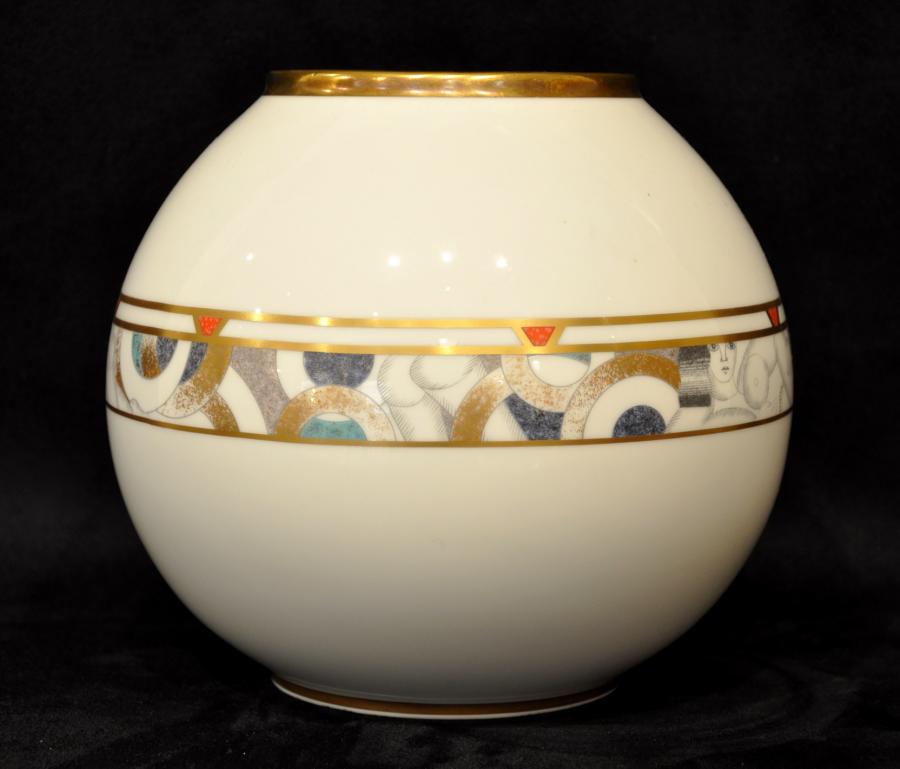 Bernardaud Porcelain Vase Powdered Gold Circa 1970